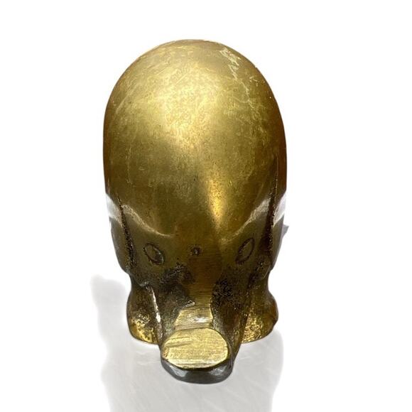 Vtg Brass Cute Elephant Artsy Paper Weight Collectible Home Decor Retro Unique - Picture 4 of 8
